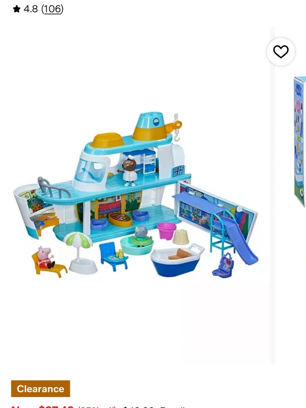 Peppa Pig Blue White and Yellow Play Boat
